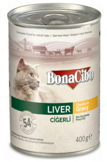 BonaCibo Soslu Ciğerli Yaş 400 gr Kedi Maması kullananlar yorumlar